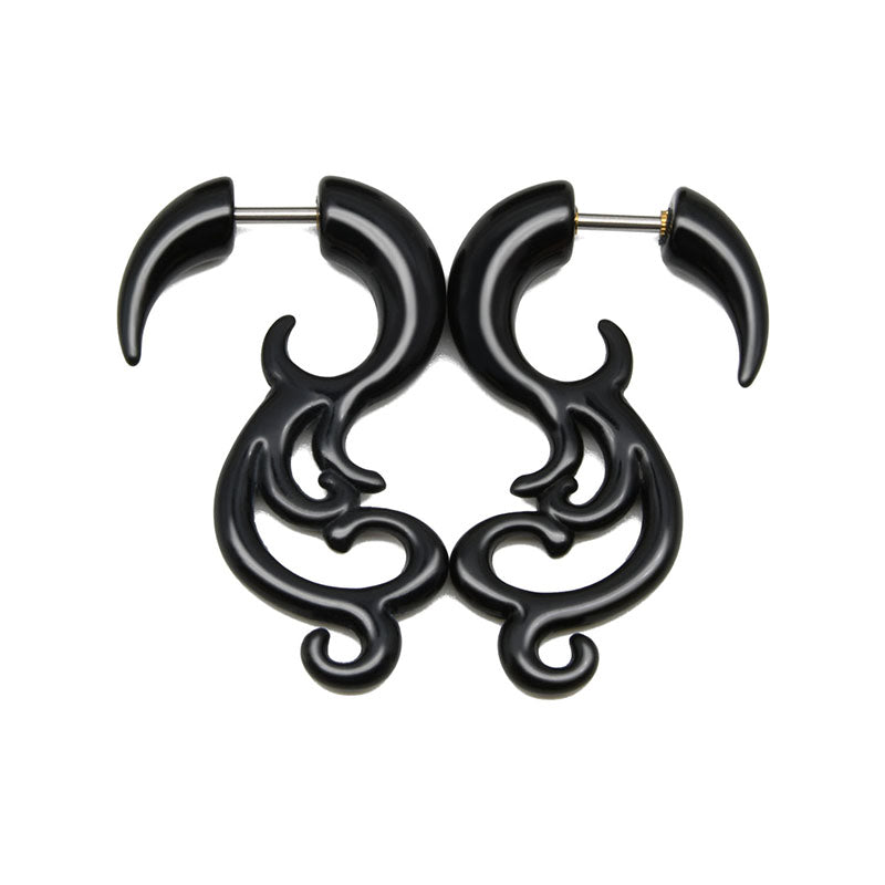 Spiral Acrylic Fake Ear plugs Tunnels