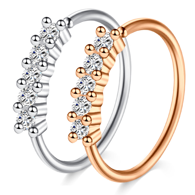 20G Nose Rings Hoop Surgical Steel Nose Ring Hoop 8mm Hoop Nose Ring