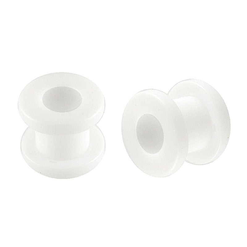4mm white acylic ear tunnel plug