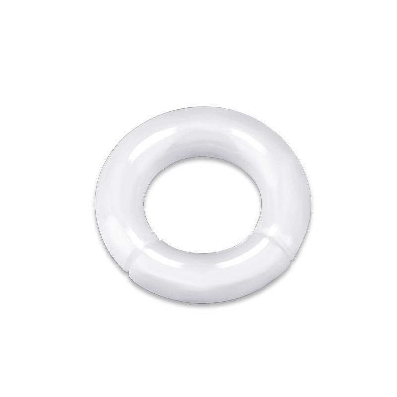 3mm white acylic ear tunnel plug circle 