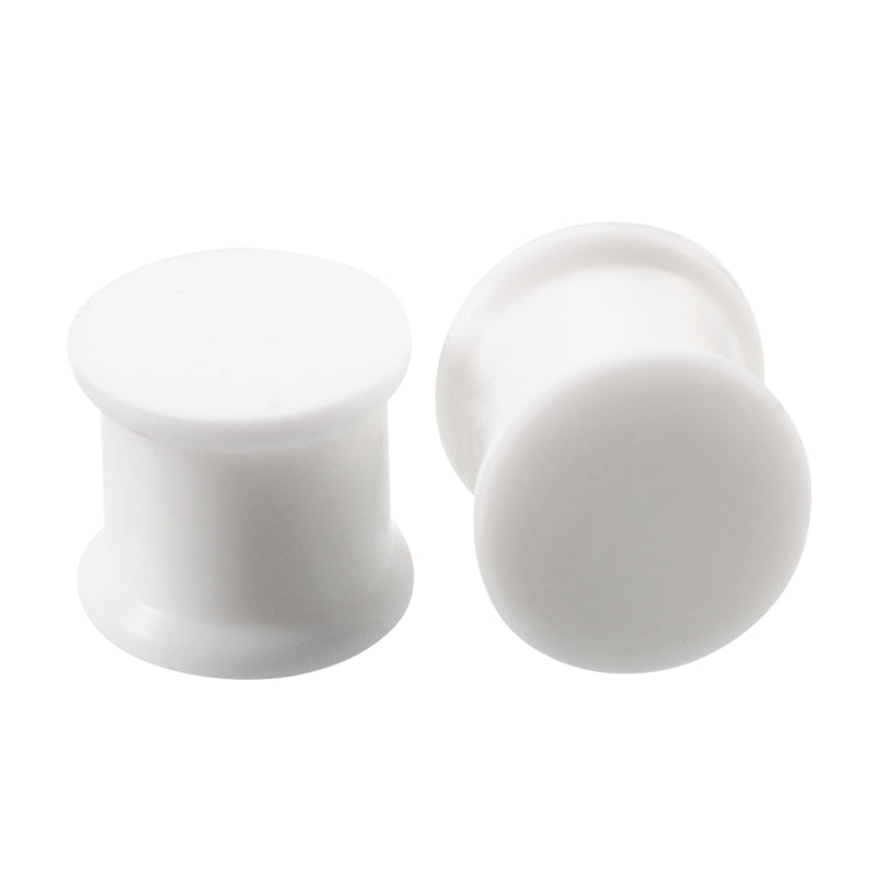 4mm white Silicone ear plug tunnel