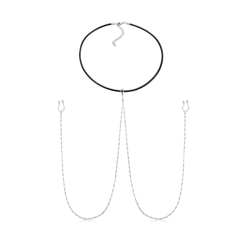 Silver fake nipple ring