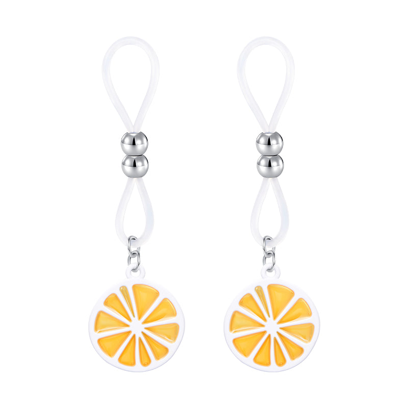 Lemon design fake nipple ring