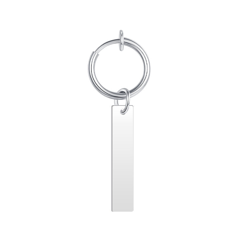 Fake Belly ring with rectangle tag