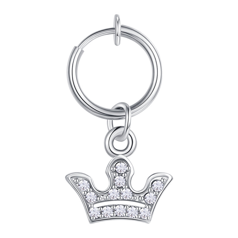 Fake Belly ring with CZ Crown