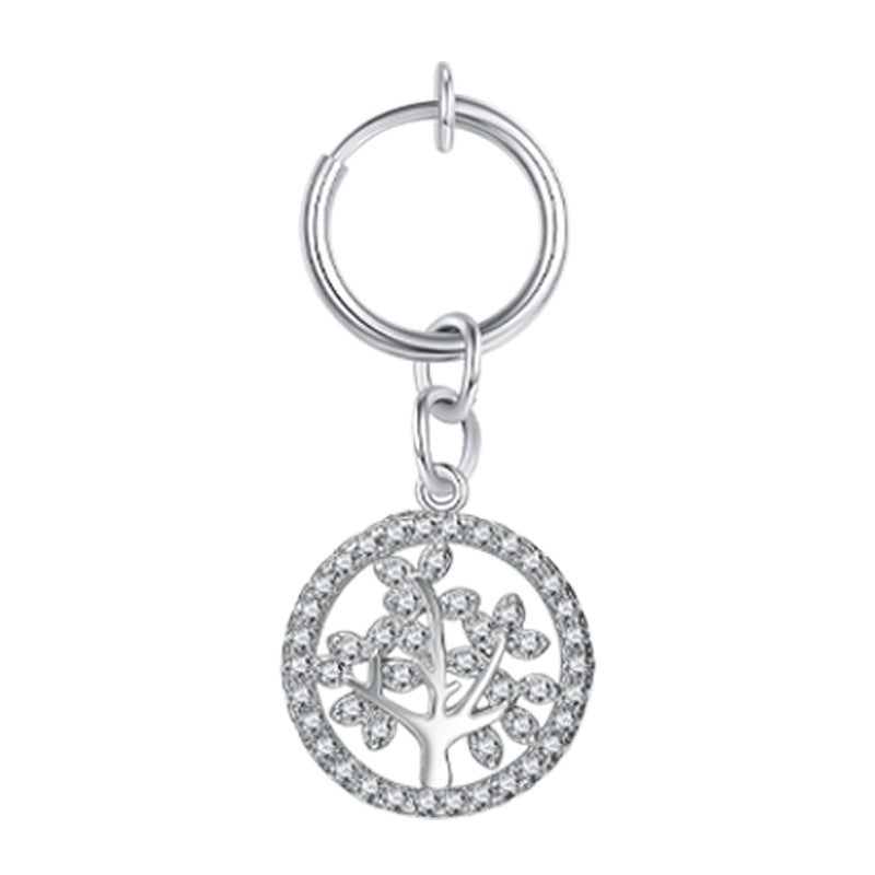 Life Tree Fake Belly ring Silver