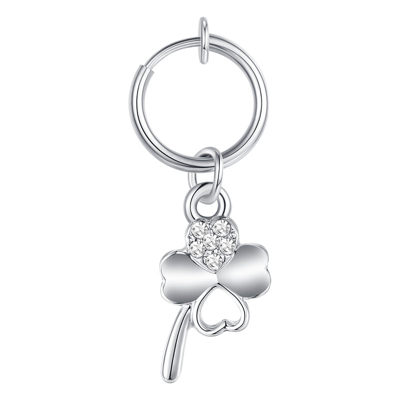 Fake Belly ring with Lucky Clover