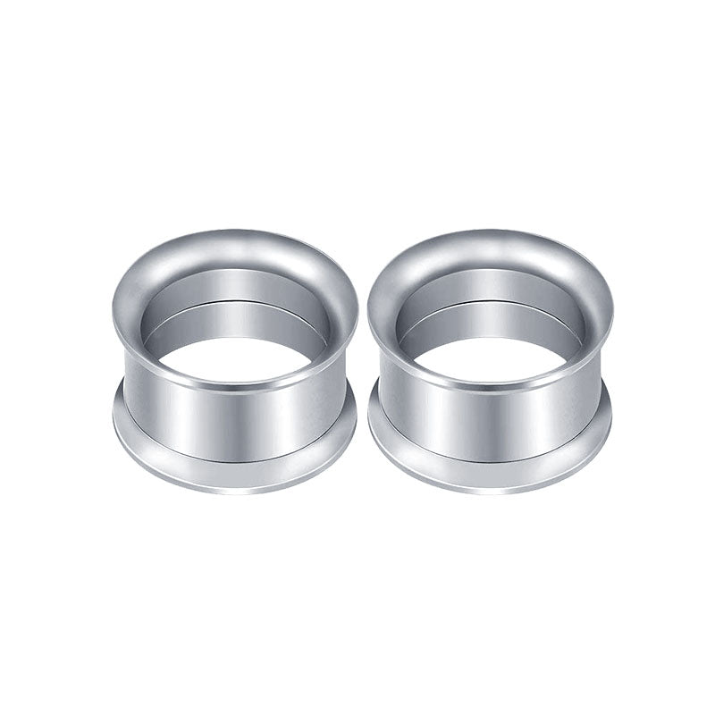 6mm white ear tunnel plug double flared