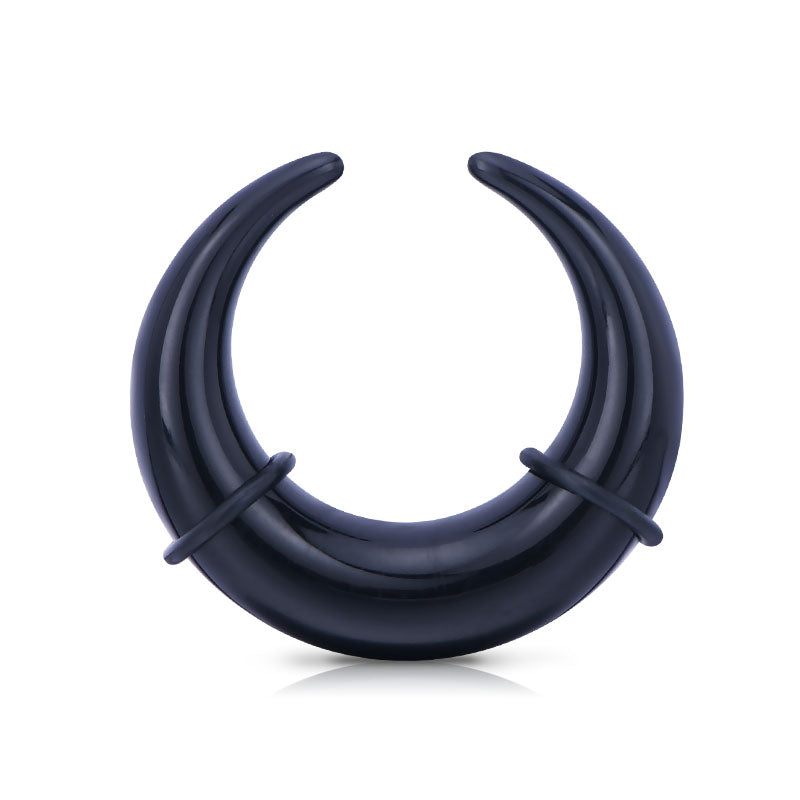 6mm black acylic ear tunnel plug shofar