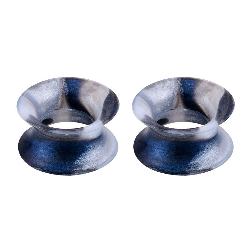 4mm black white mixed Silicone ear tunnel plug