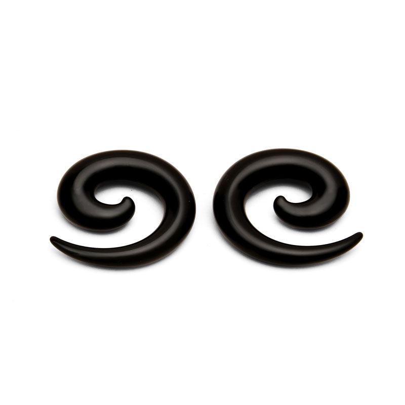 1.6mm black acylic ear tunnel plug snail
