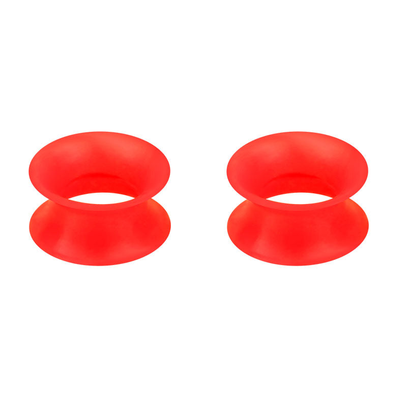 4mm red Silicone ear tunnel plug