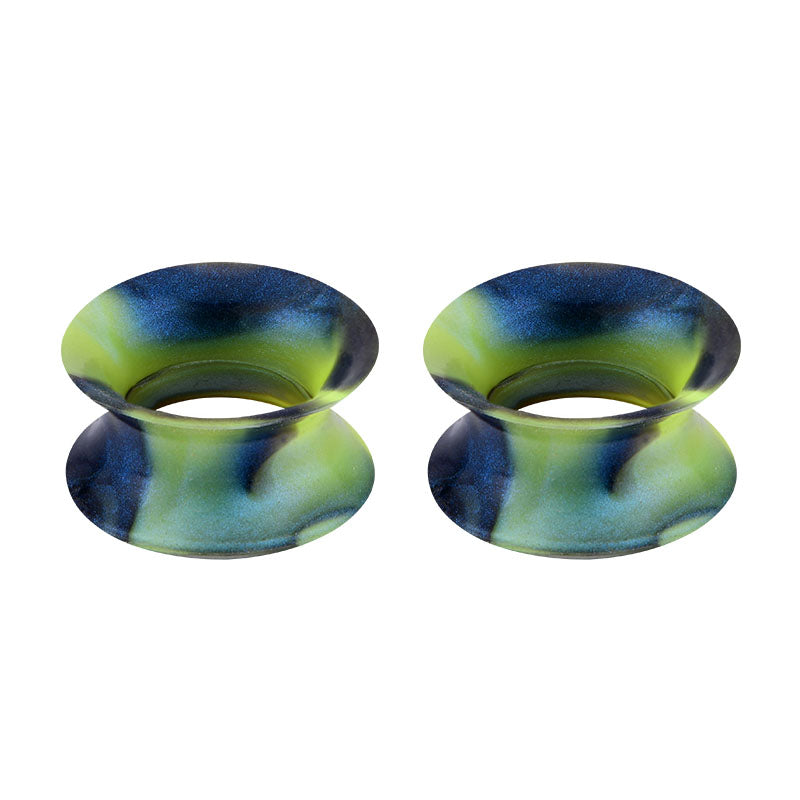 4mm yellow black mixed Silicone ear tunnel plug