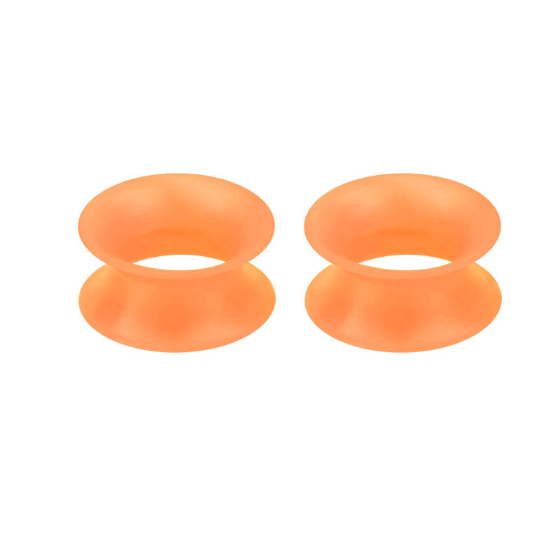 4mm orange Silicone ear tunnel plug