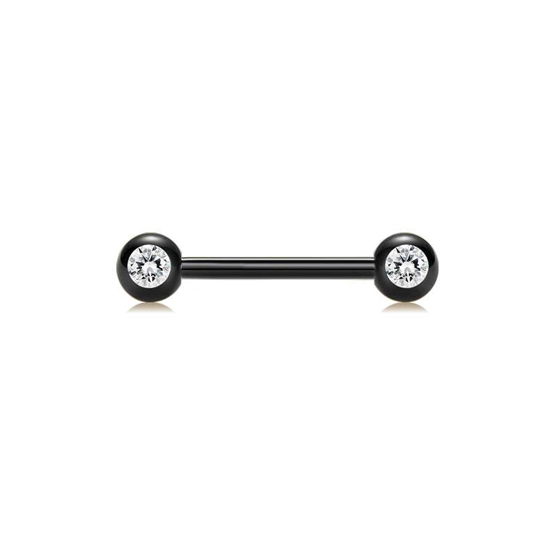Black 18mm Nipple Tongue Ring