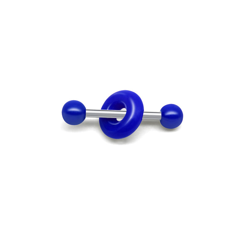 Dark blue Tongue Ring