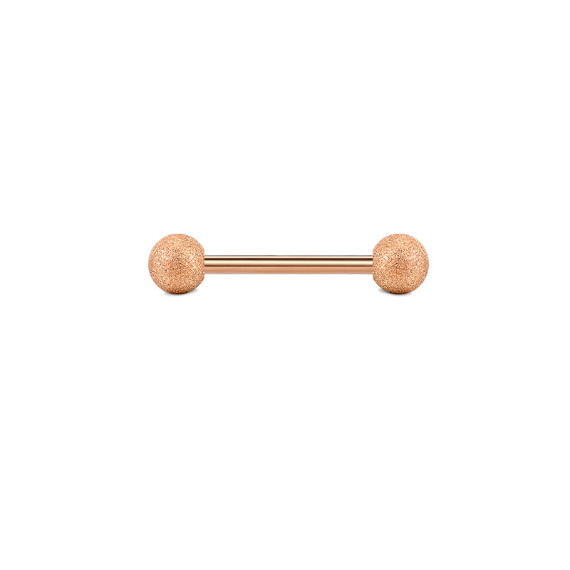 Rose gold 16mm Nipple Tongue Ring