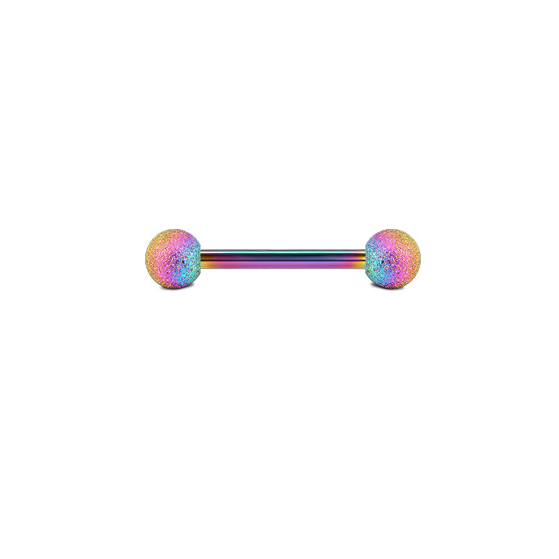 Rainbow color 14mm Nipple Tongue Ring