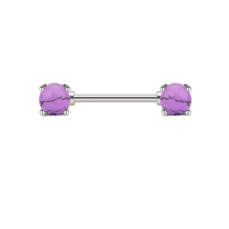 1.6*16mm Purple turquoise Nipple bars