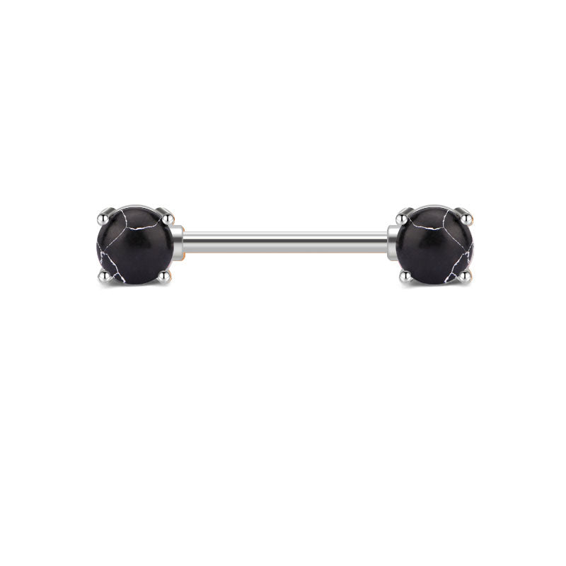 1.6*16mm Black turquoise Nipple bars