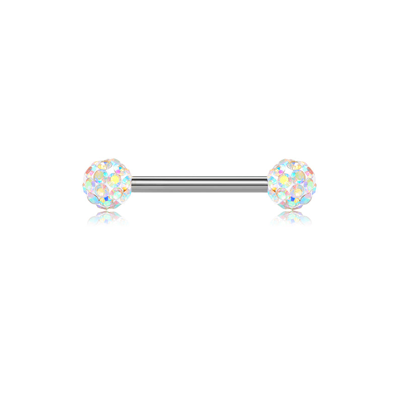 Silver 1.6*18 Nipple Tongue Ring