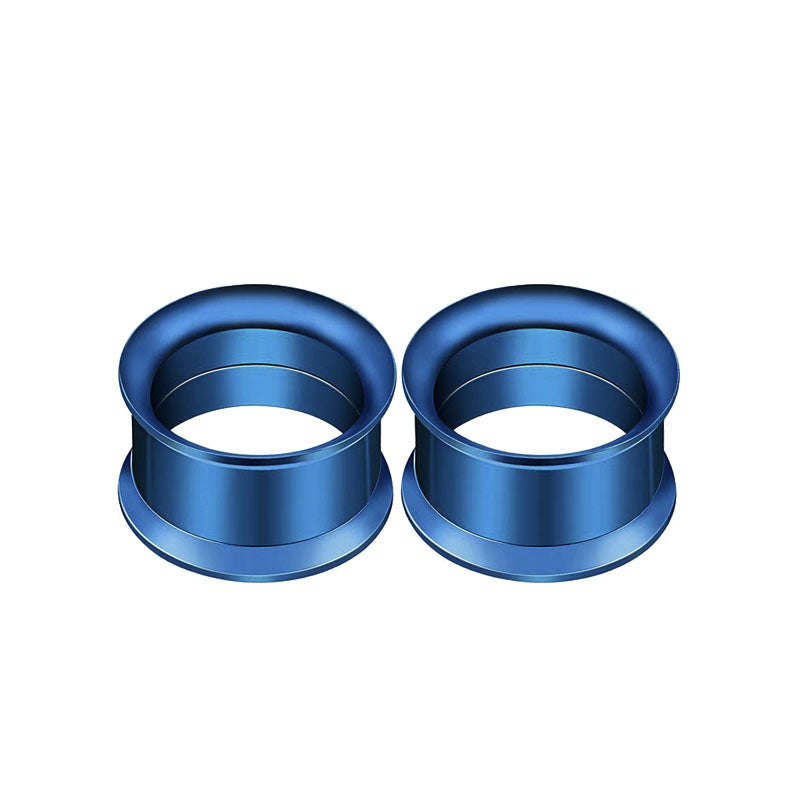 6mm blue ear tunnel plug double flared