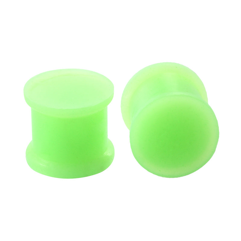 4mm green Silicone ear plug tunnel