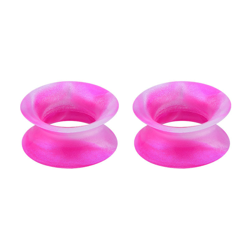 4mm rose white mixed Silicone ear tunnel plug
