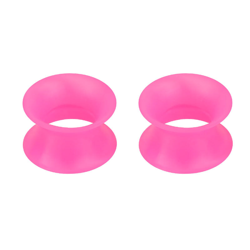 3mm rose red Silicone ear tunnel plug