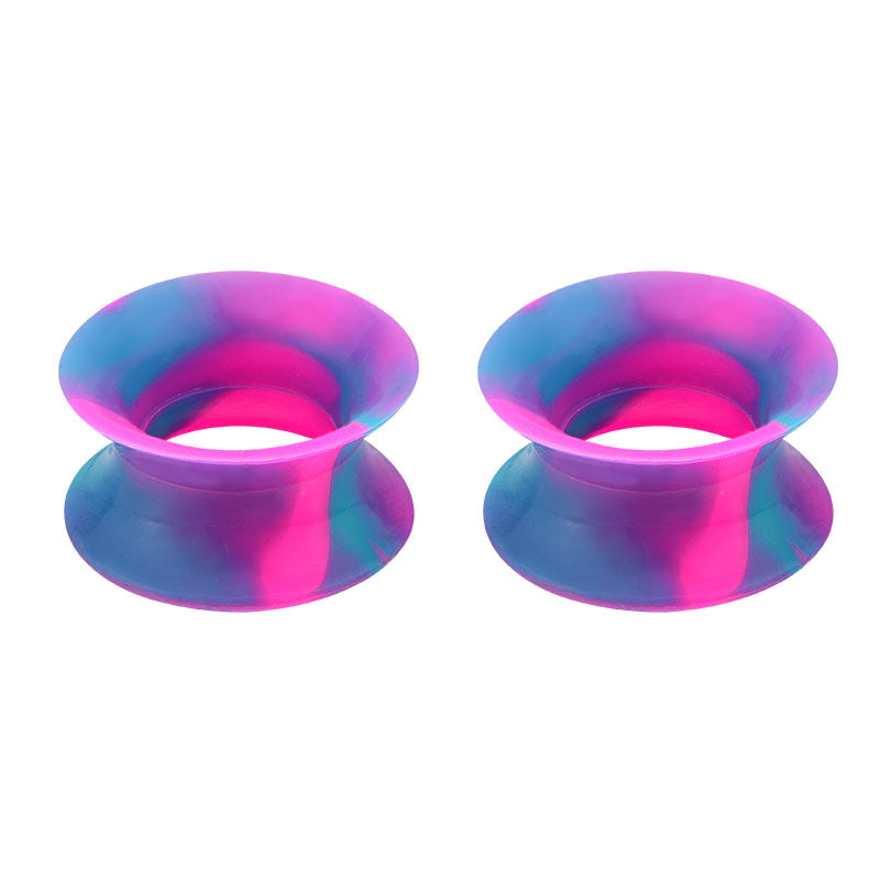 4mm rose blue mixed Silicone ear tunnel plug