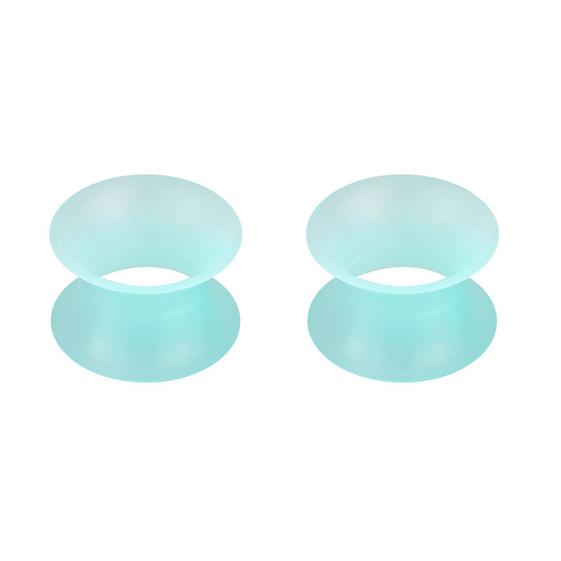 3mm cyan blue Silicone ear tunnel plug