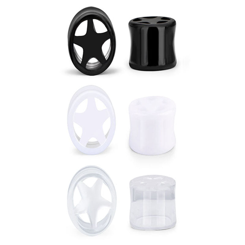 Acrylic Ear Tunnel Plug Flesh Piercing 10mm-20mm)