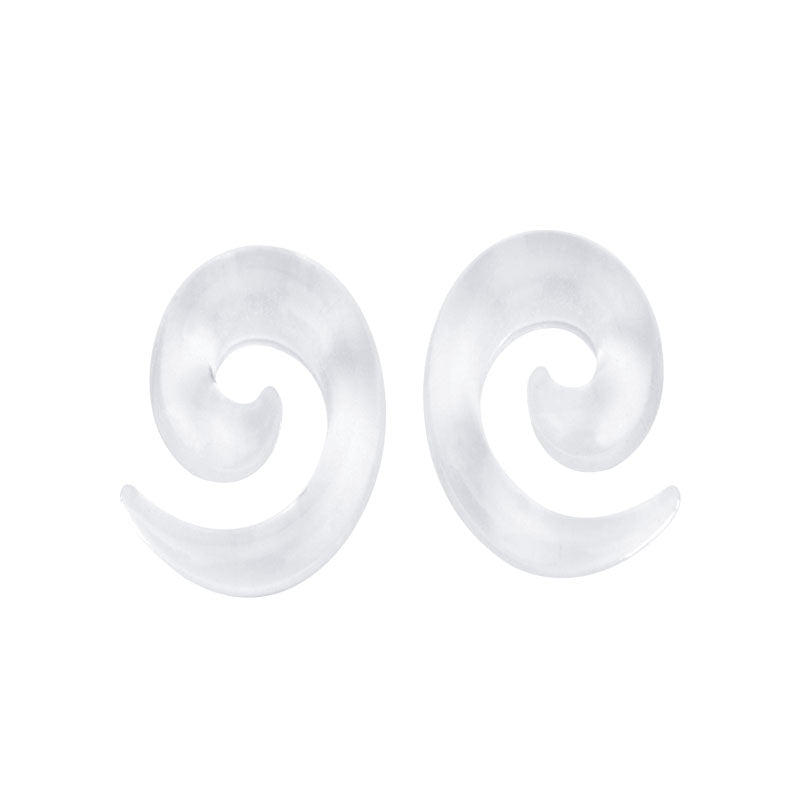 1.6mm clear acylic ear tunnel plug snail