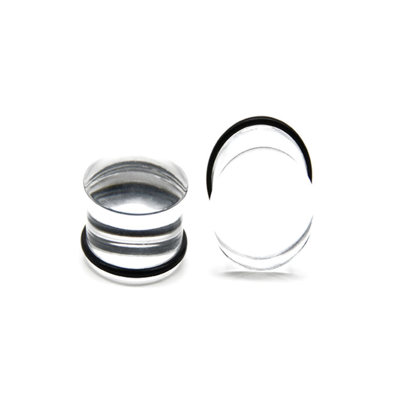 4mm clear acylic ear tunnel plug rubber