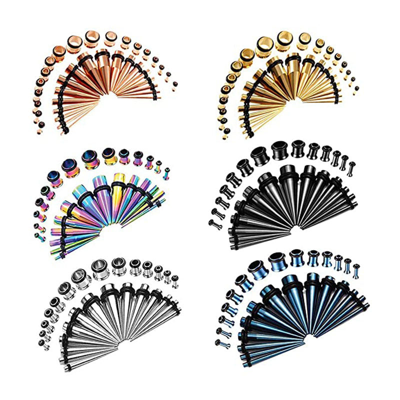 Stainless Steel Ear Tunnel Plug Flesh Expander Piercing(14G-00G)