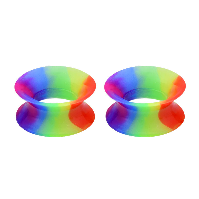 4mm 5 colors mixed Silicone ear tunnel plug