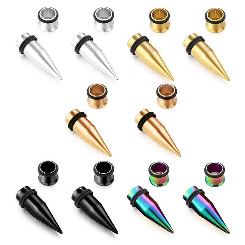 Stainless Steel Ear Tunnel Plug Flesh Expander Piercing(00g-14g)