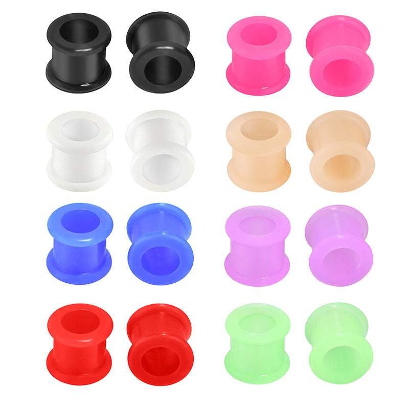 Silicone Ear Tunnel Pulley Plug Flesh Expander Piercing(4mm-16mm)