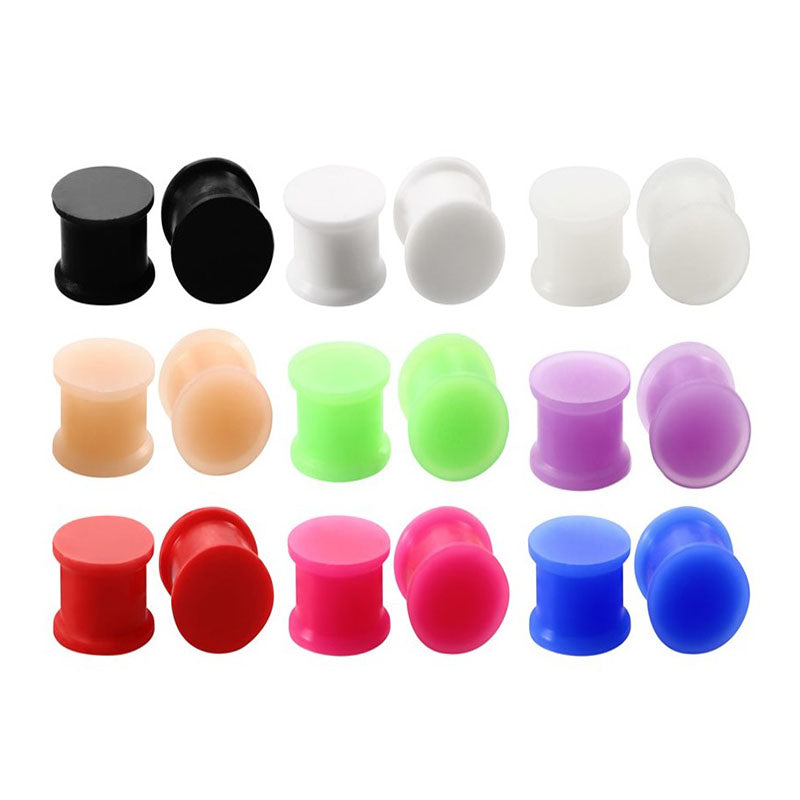 Silicone Ear Tunnel Pulley Plug Flesh Expander Piercing(4mm-18mm)