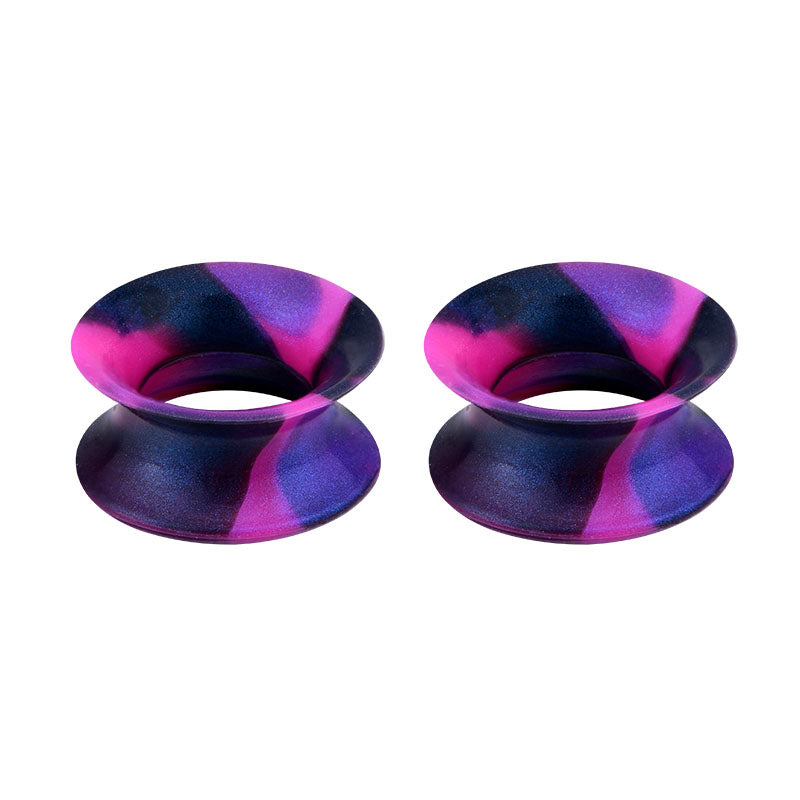 4mm purple black mixed Silicone ear tunnel plug